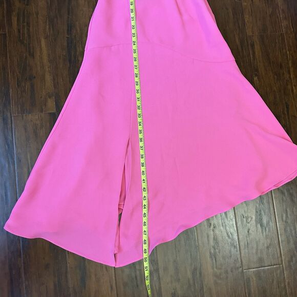 REISS Cheyenne Back-Cutout Midi Dress Bow Tie in Pink/White - Picture 16 of 16